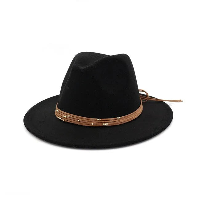 Chic Wide Brim Wool Fedora Hats