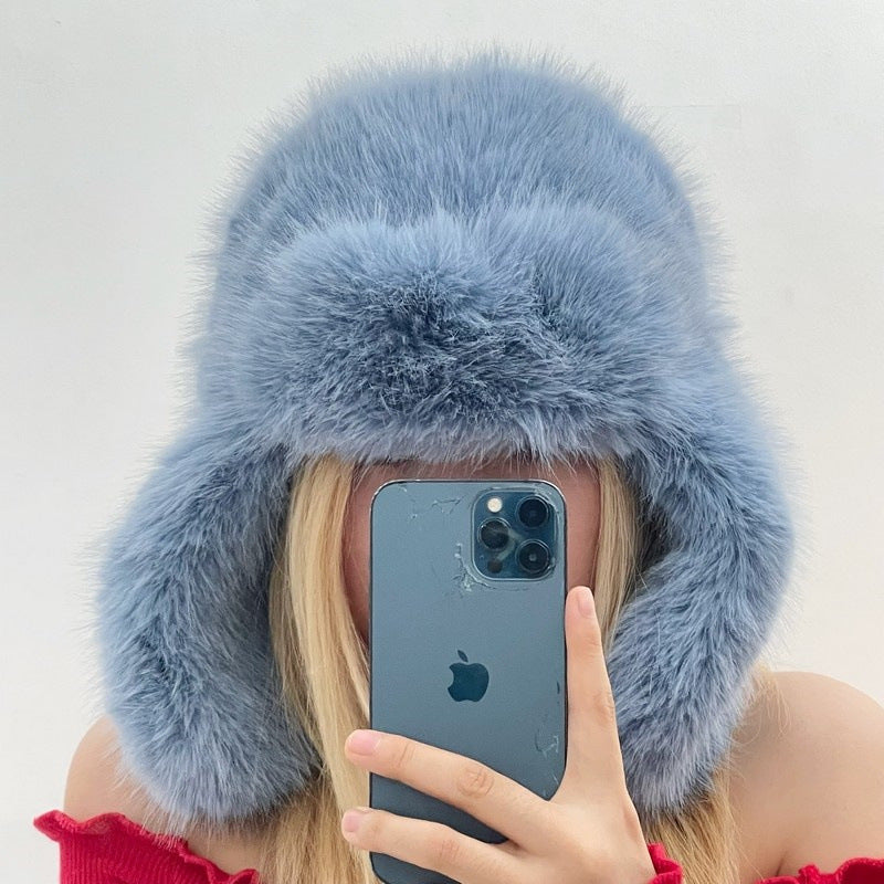 Mink Velvet Female Northeast Plush Bonnet