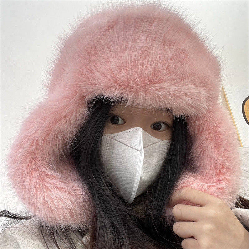 Mink Velvet Female Northeast Plush Bonnet