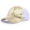 Rear Opening Glittering Mesh Duckbill Cap