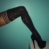 Rhinestone Striped Women's Stockings