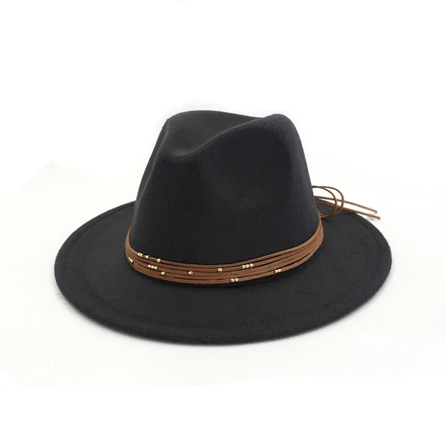 Chic Wide Brim Wool Fedora Hats