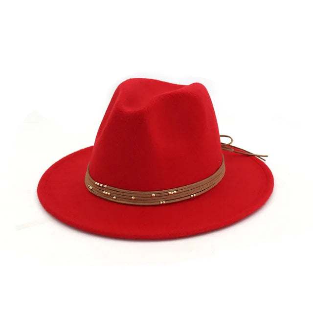 Chic Wide Brim Wool Fedora Hats