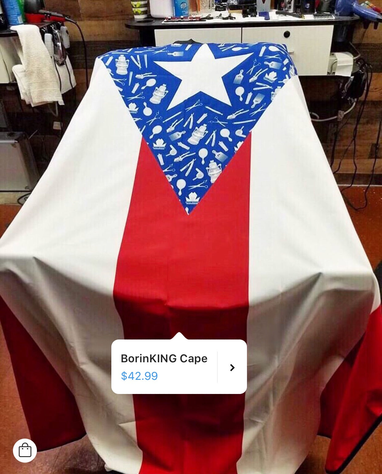 King Midas Puerto Rico Flag Cape