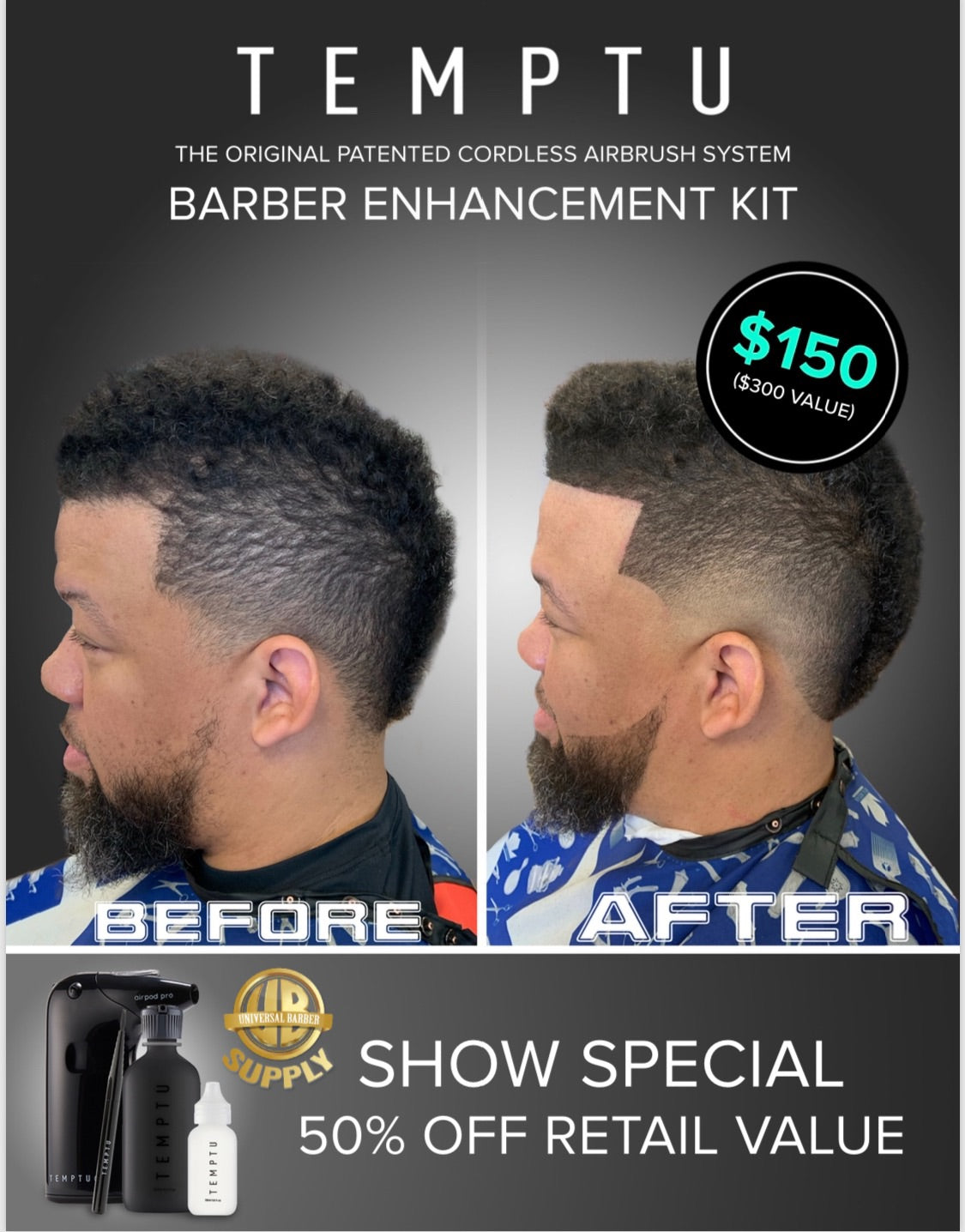 Temptu Air Barber Bundle LV Barber Expo