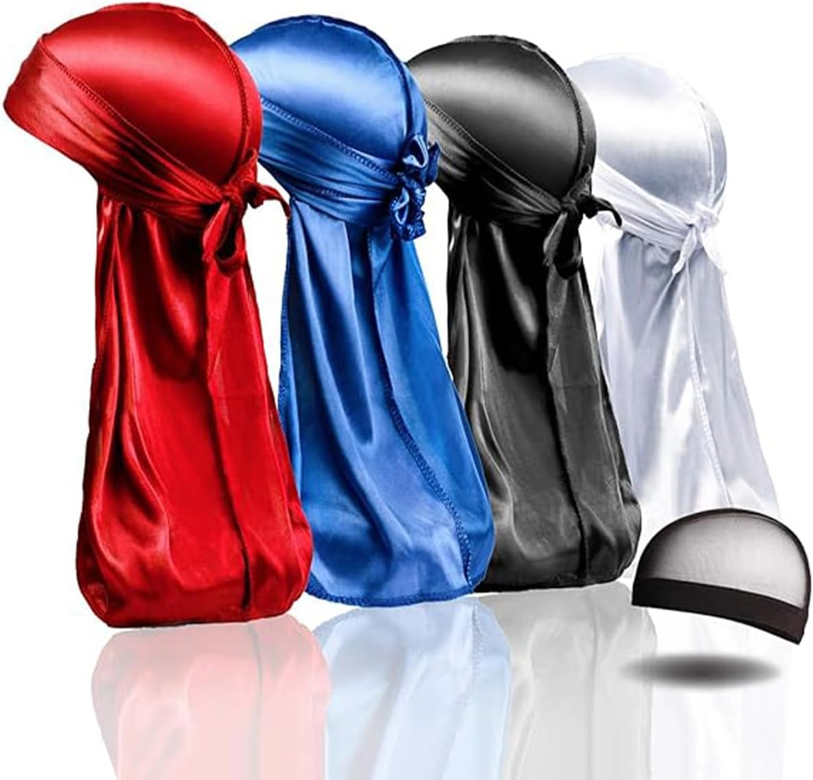 4PCS Silk Durags  Wave Cap Set for Waves